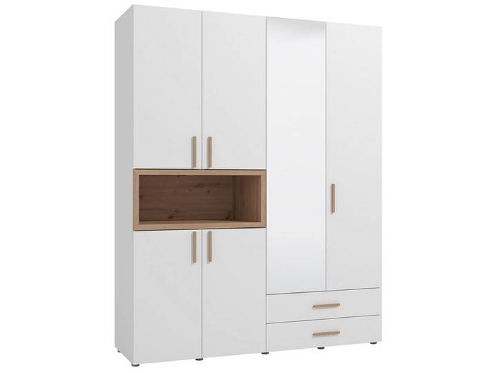 Drehtürenschrank CRUSH weiss 6 Türen