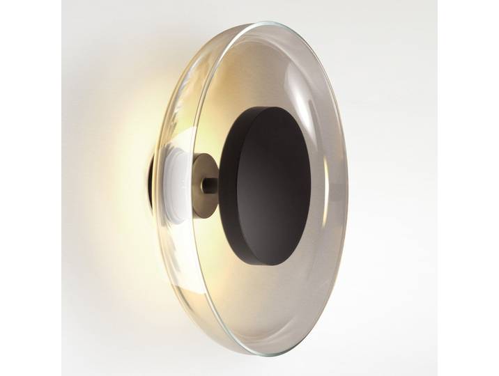 Aura Plus Applique Murale On/Off Transparent Smoked - Marset - Salon / séjour - Design - Verre - Rond