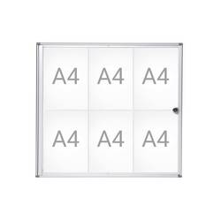 Maul Schaukasten MAULextraslim Verwendung für Papierformat: 6 x DIN A4 Innenbereich 6820608 Aluminium Silber 1 St.