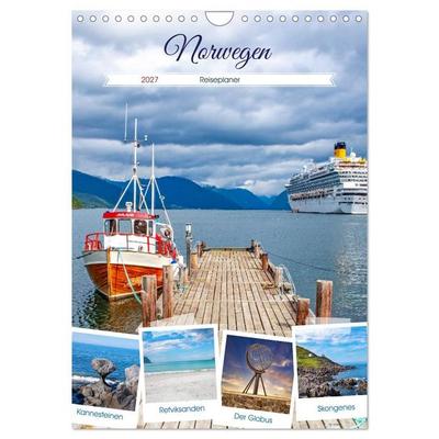 Norwegen - Reiseplaner (Wandkalender 2027 DIN A4 hoch), CALVENDO Monatskalender