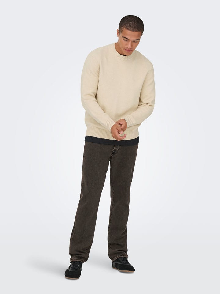 ONLY & SONS Pullover "James" in Creme - L