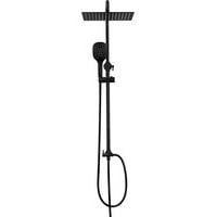 Görbach Douche Systeem Zwart - Regendouche Set met Verstelbare Hoogte - 25x25 cm
