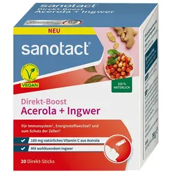 SANOTACT Acerola+Ingwer Sticks 20 St