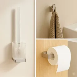 AquaCraft 300 Badaccessoires-Set 3 in 1 Wandmontage, chrom Bürstengarnitur, Papierrollenhalter, Haken Bürstengarnitur, Papierrollenhalter, Haken