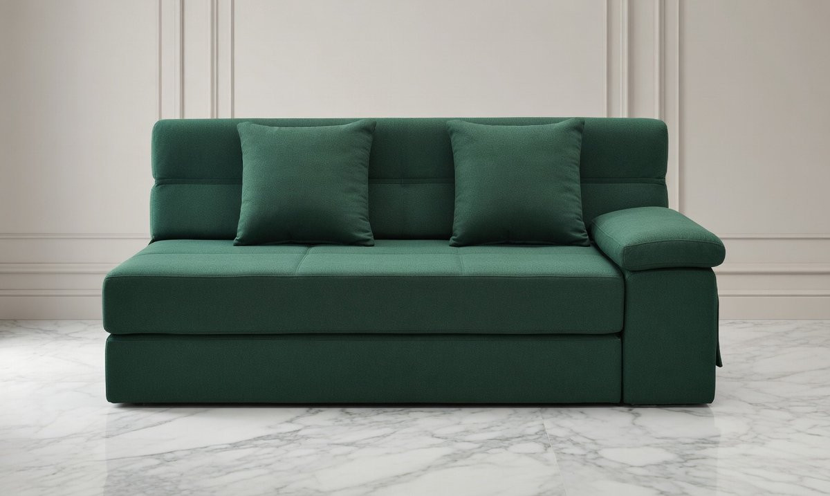 House&Garden Luxe Uitklapbare Traagschuim Slaapbank Futon Queen - Donkergroen