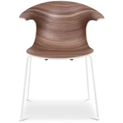 Infiniti Stuhl Loop 3D Wood 4 Legs Holz Braun Walnuss