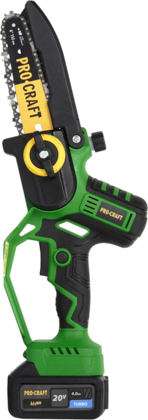 Procraft PKA32Li accu kettingzaag 20 V borstelloos met 4,0 Ah accu, oplader en koffer