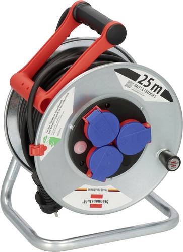 Brennenstuhl 1198520 Kabeltrommel 25m Schwarz Schutzkontakt-Stecker