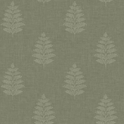 Chesapeake Frond Dark Green Leaf Wallpaper