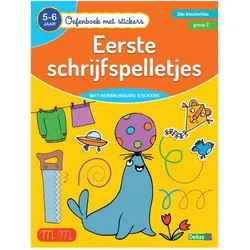 Deltas, Sticker, Oefenboek met stickers - Eerste schrijfspelletjes (5-6 j.): 5-6 jaar - 3de kleuterklas - groep 2