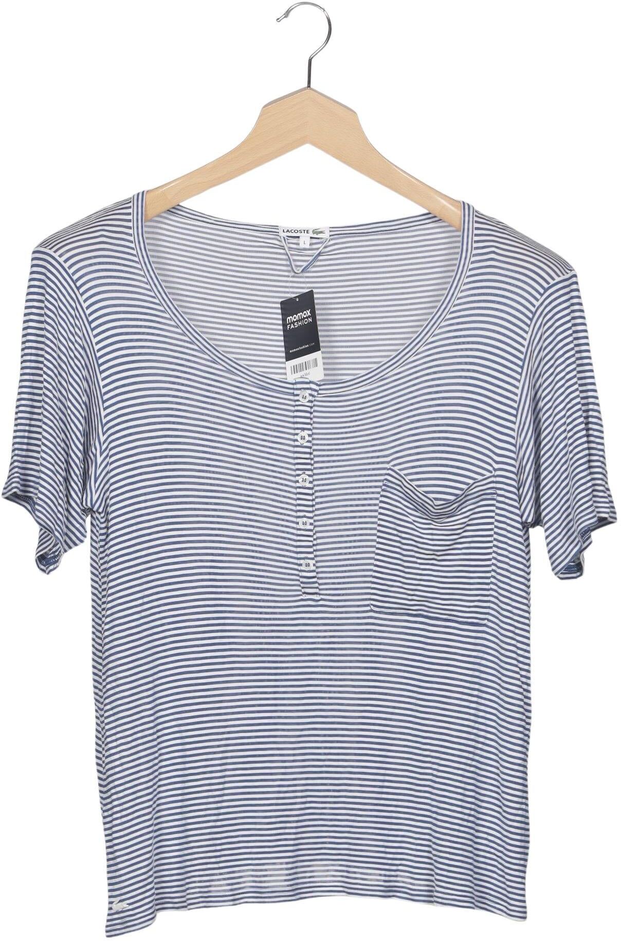 Lacoste Damen T-Shirt, Mehrfarbig, Gr. L, Seide / Viskose - Second Hand