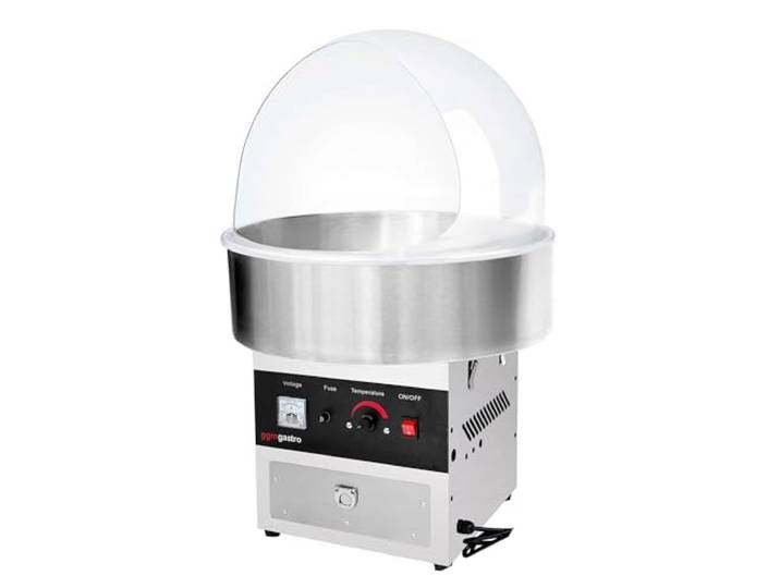 GGM Gastro ZWJ950E#SPSZWJ Zuckerwattemaschine - Ø 520mm - 950 Watt - Edelstahl - inkl. Hygieneschutz