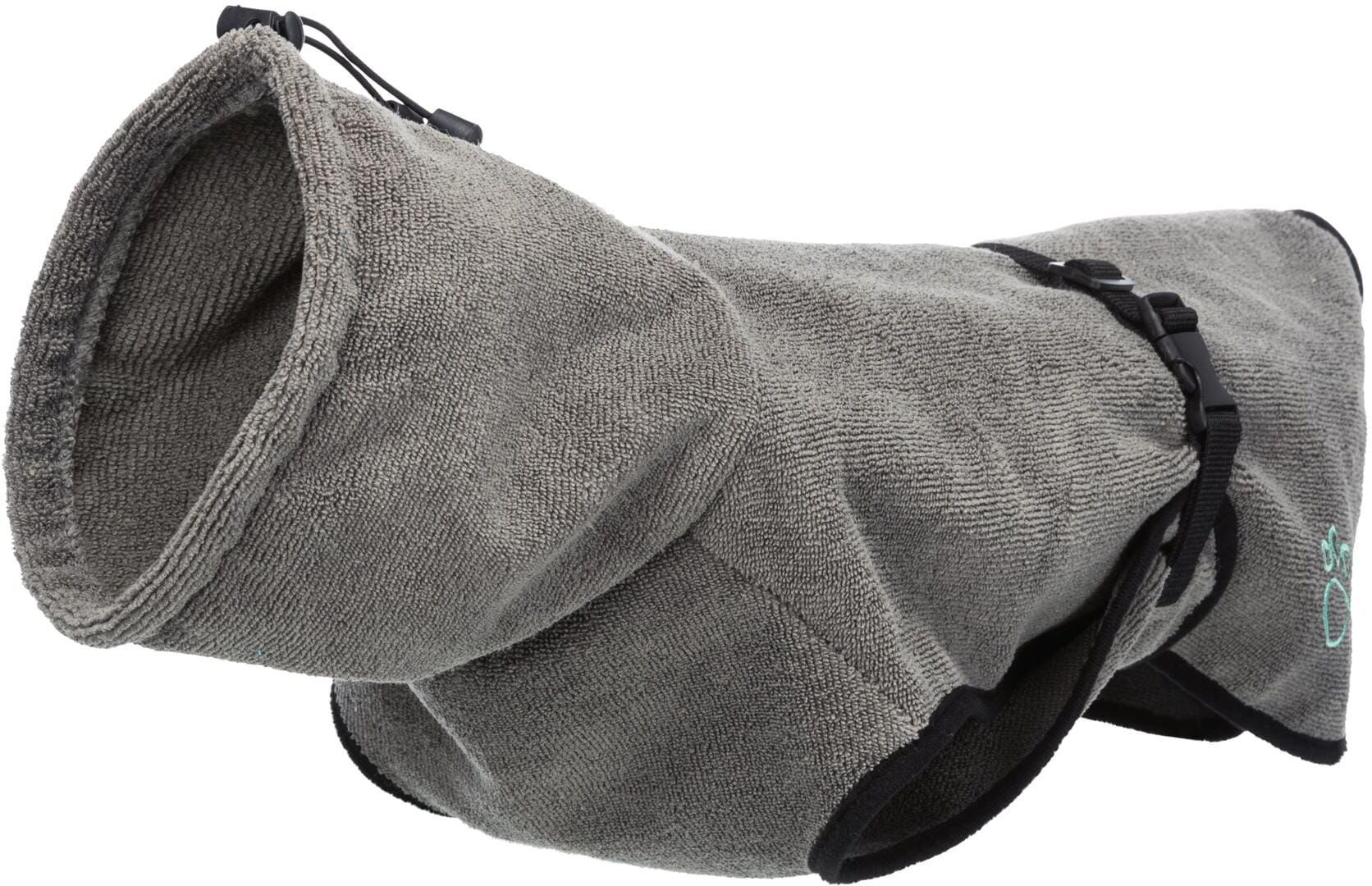 Hundebademantel TRIXIE "Trixie Bademantel Frottee", grau, Baumwolle, Polyester, Tierbekleidung, Hundebademantel grau Einheitsgröße