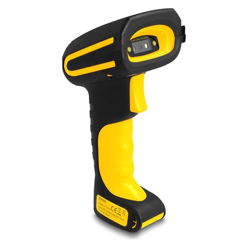 Delock Industrie Barcode Scanner 1D und 2D für 433 MHz oder Bluetooth mit induktiver Ladestation (1D-Barcodes, 2D-Barcodes, QR-Code) (90586)