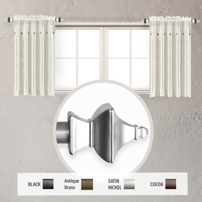 InStyleDesign Tierra 5/8 inch dia. Side Curtain Rod 12-20 inch long (Set of 2)