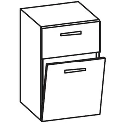 Artiqua 400 Midischrank, Stahlgrau, 400-MKL-1-45-7142-88 400-MKL-1-45-7142-88
