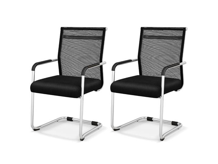 Costway Lot De 2 Chaises De Salles De Réunion Empilables (2)