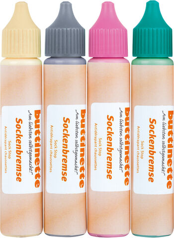 buttinette Sockenbremsen "Pastell", 4x 30 ml