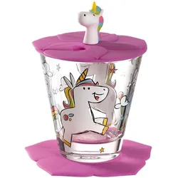 Leonardo Wasserglas Bambini - Einhorn 3tlg. Glas Transparent Klar