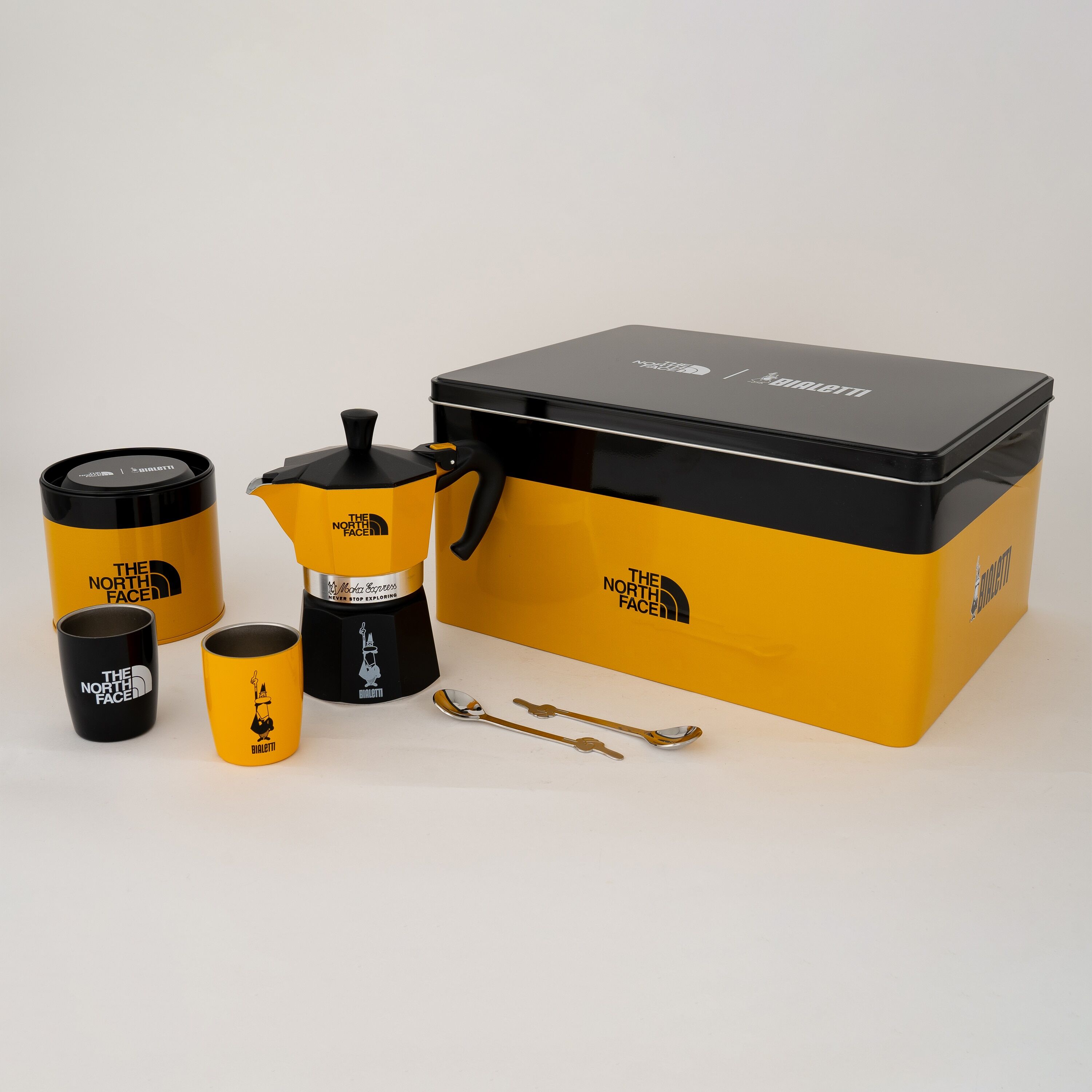 Bialetti Set de cafetera Moka North Face . Mostaza