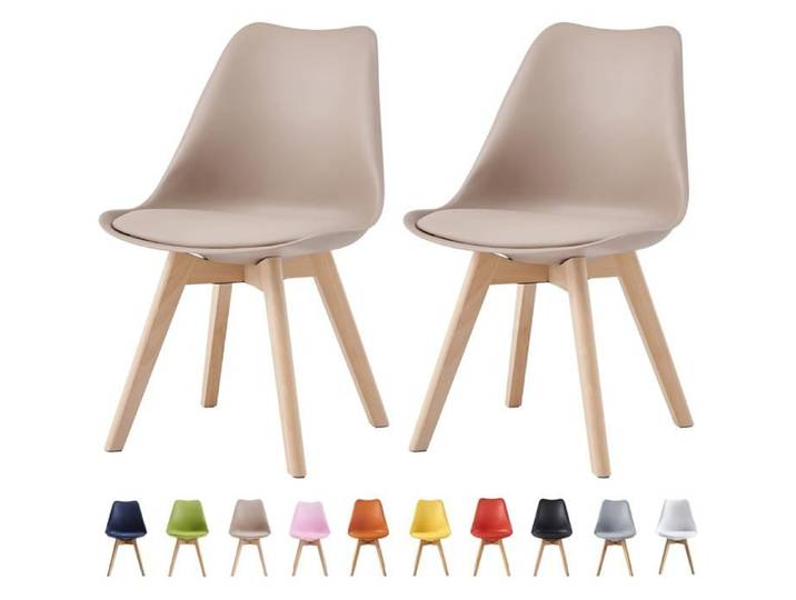 mcc direct Eva Lot de 2 chaises de Salle à Manger de Cuisine de Bureau Marron