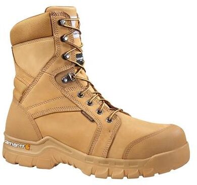"Carhartt Rugged Flex 8"" Boot (Men's) Work in Wheat, Size 12 M, Leather"
