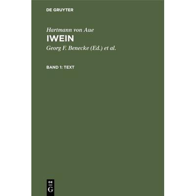 Text, Gebundene Ausgabe von Hartmann Aue, De Gruyter, 978-3-11-000329-1