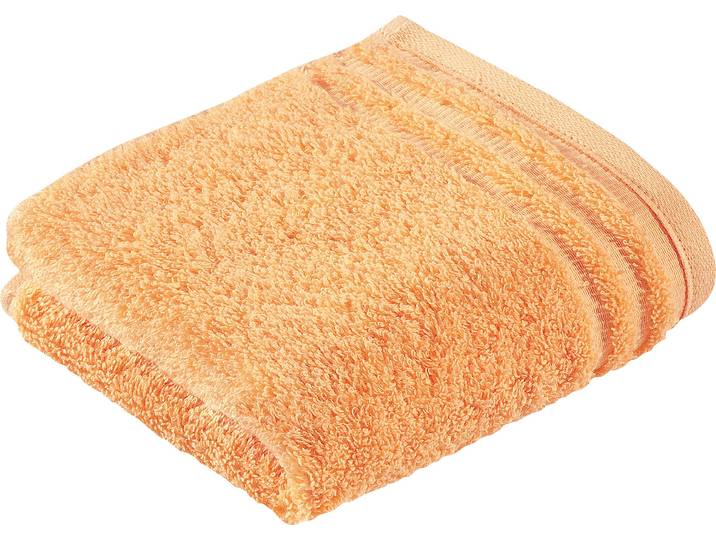 Seiftuch VOSSEN Vienna Style Supersoft , orange (apricot), B:30cm L:30cm, Walkfrottee, Walkfrottee, Handtücher, Seiftuch, Waschlappen im Set, supersoft Baumwolle