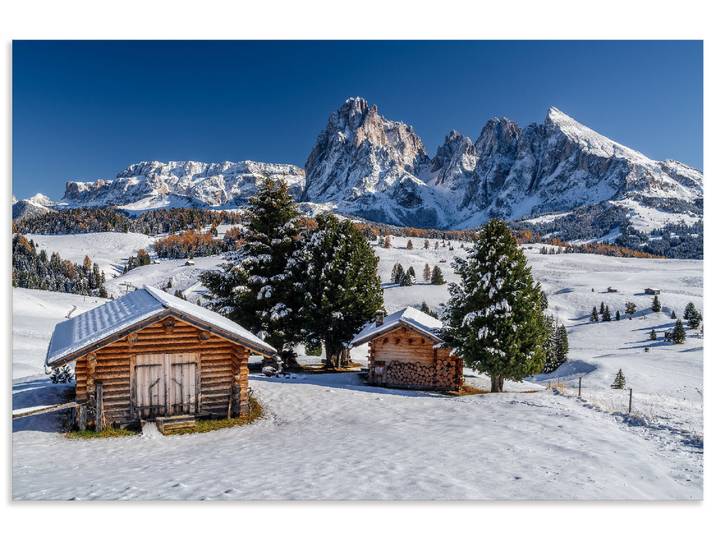 Wandbild ARTLAND Herbst auf der Seiser Alm Südtirol , weiss (farbe bild(er): weiß), B:60cm H:40cm, Alu Dibond, Bilder, Wandbild, als Alubild, Leinwandbild, Poster, Wandaufkleber in verschied. Grössen