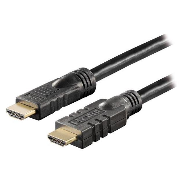 Deltaco active hdmi kabel hdmi high speed with ethernet 10m black (10 m) (HDMI-1100)