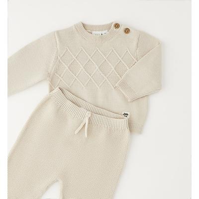 Shorts IDO "BABY BOY TWO PIECES SET", Mädchen, Gr. 68, EURO-Größen, beige, 100% Baumwolle, Hosen Shorts