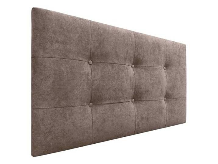 DHOME Kopfteil, gepolstertes Bett Kopfteil 8cm dick. Gepolstertes Kopfteil ACUALINE Stoff und Kunstleder. Bett-Kopfteile (Stoff Braun, 95cm (Betten 80/90))