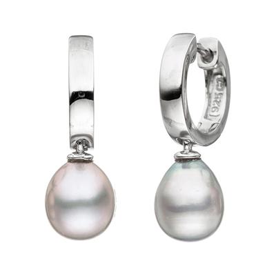 Perlenohrringe JOBO, silber (silber 925), Ohrringe, Damen, Perlen Silber 925 (Sterlingsilber), Perlen, Silber 925 (Sterlingsilber), 925 Silber mit Süßwasser-Zuchtperlen