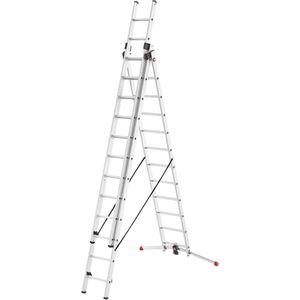 Hailo Mehrzweckleiter S100 ProfiLOT, 9312-507, 3-teilig, mit 3 x 12 Sprossen