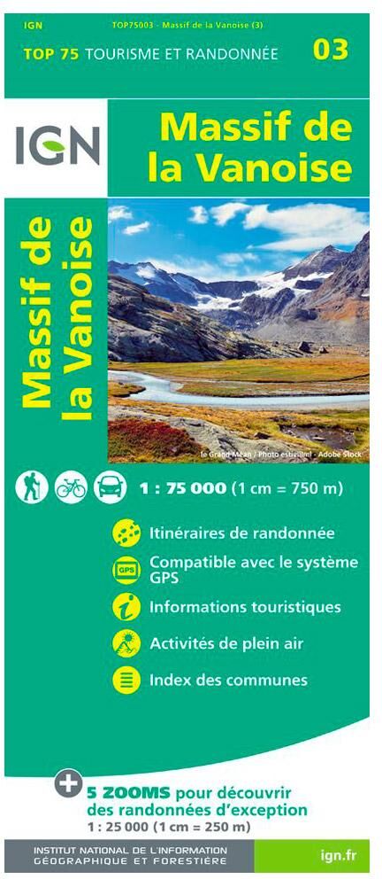 IGN  - Massif de la Vanoise - Carte