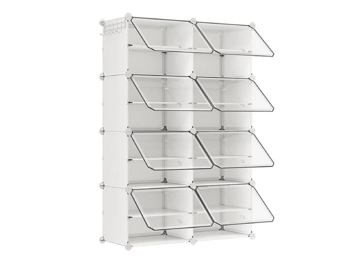 Schuhablage SONGMICS 32 Paar Schuhe 8 Türen weiss