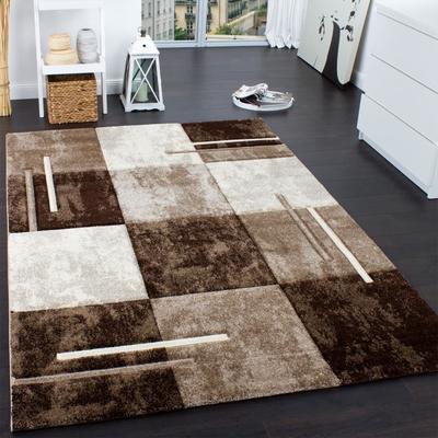 Paco Home Modern Designer Area Rug Checkered with Contour Cut