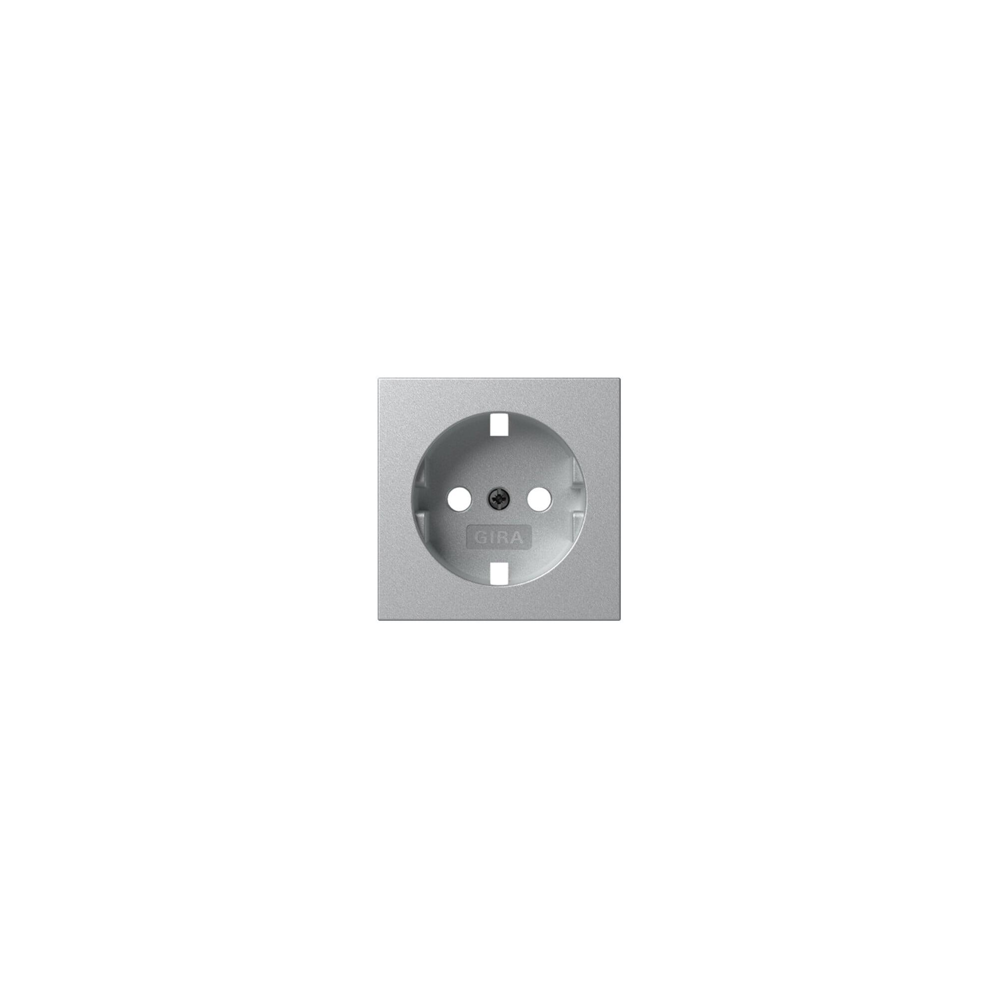 Gira Abdeckung SCHUKO-Steckdose F Alu 492026)