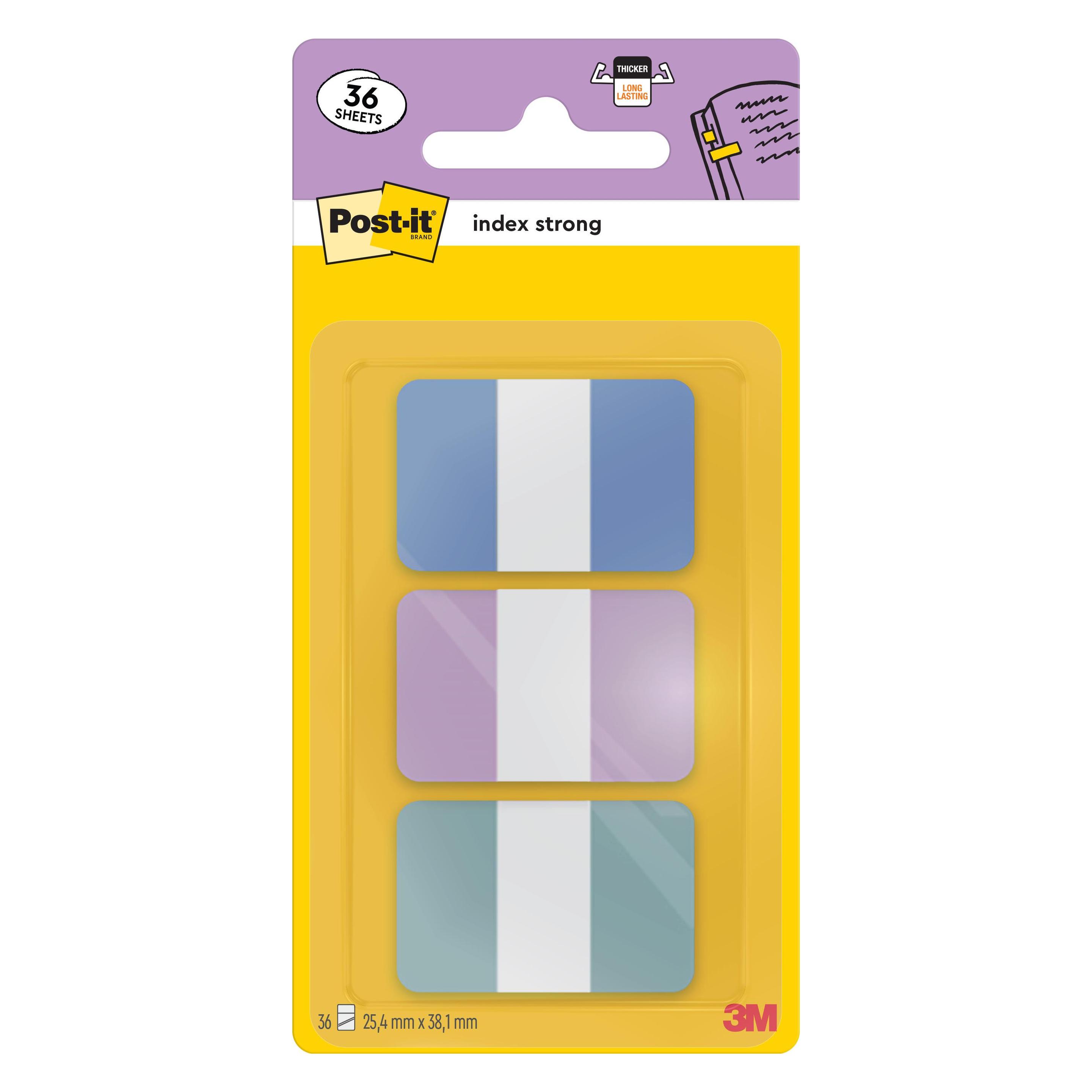 Post-it Index Strong Standard (38.10 x 25.40 mm) (686-3COAST)