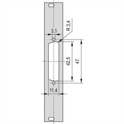 nVent SCHROFF 30118334 Frontplatte mit Aussparung 1 St. Piece