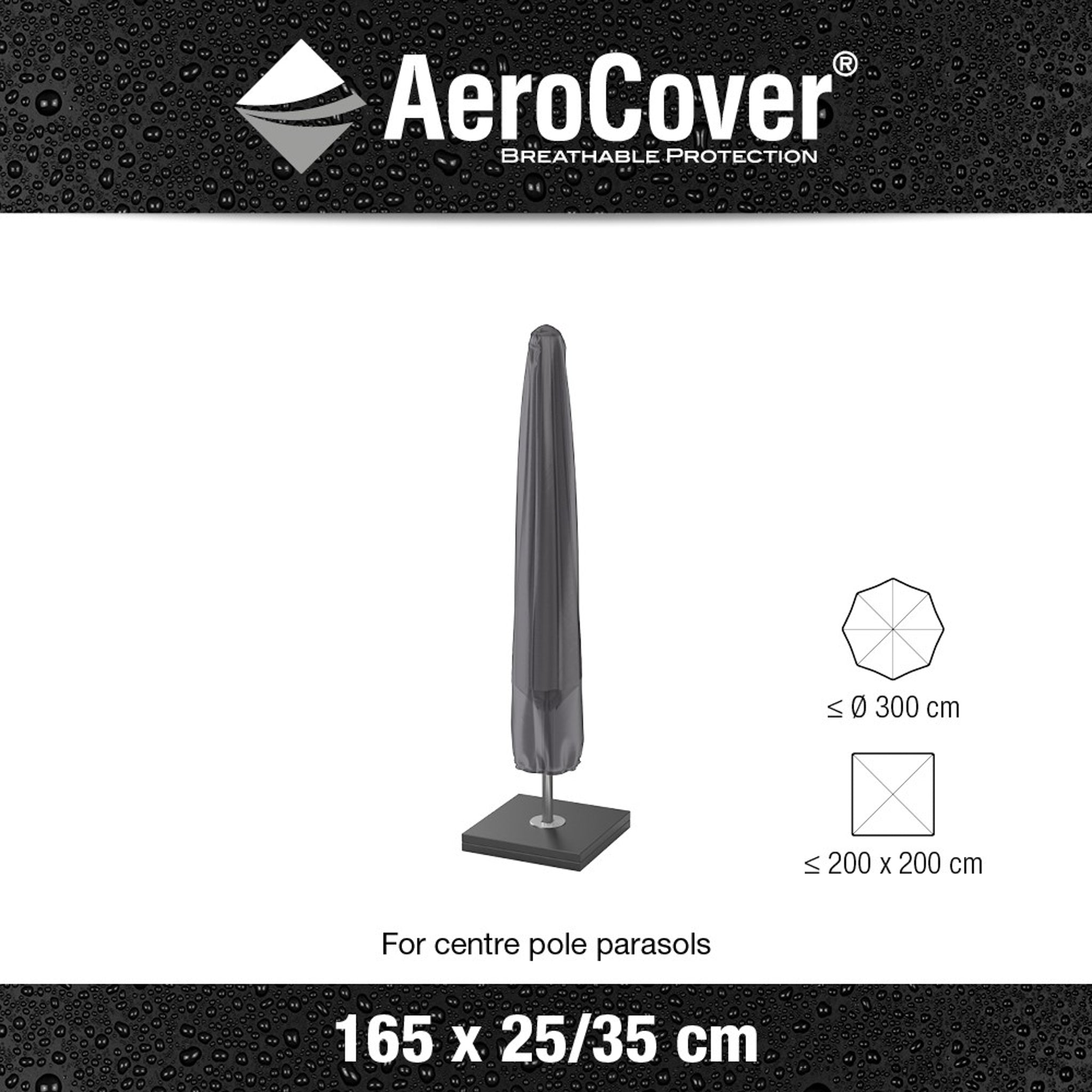 AeroCover - Parasol Cover 165 x 25/35cm