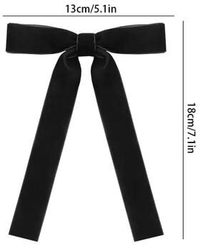Uplift Treasures Velvet Ribbon Christmas Tree Bow Decorations Set black