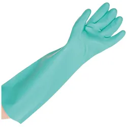 Hygostar, Schutzhandschuhe, Chemikalienschutz-Handschuh Nitril Professional lang L 46cm grün 1 Paar (L)