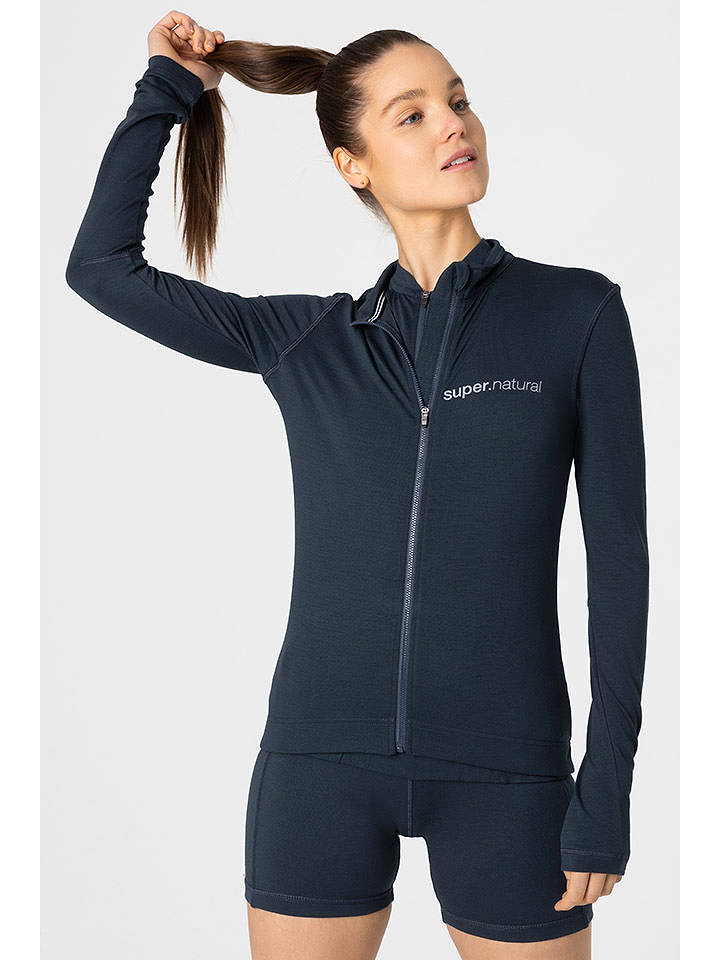 super.natural Sweatjacke ''Grava'' in Dunkelblau - L