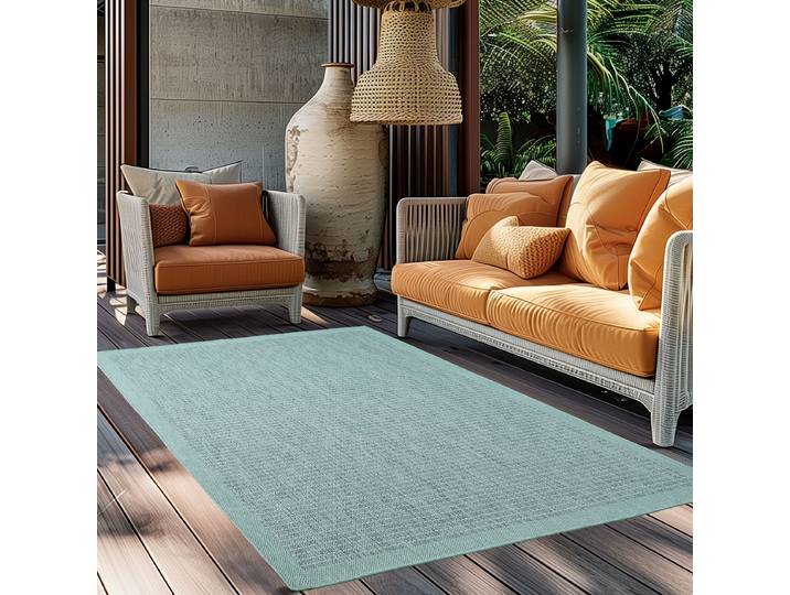 Outdoorteppich Giza 1410 Blau/Blau Polyester 60 x 100cm
