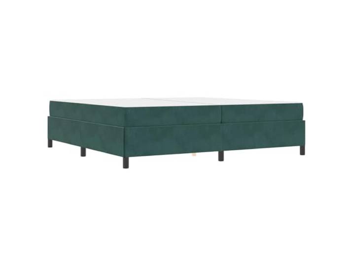 KKgypkn Doppelbett dunkelgrün Stoff Bettrahmen mit Matratze 200x200, inklusive Matratze 200x200, modernes Bettrahmen-Set aus Holzwerkstoff mit Taschenfedermatratze