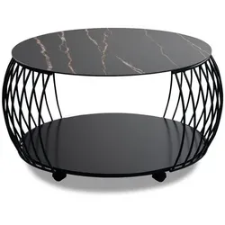 Couchtisch Macau Stein, Marmor, Granit Grau 80 cm