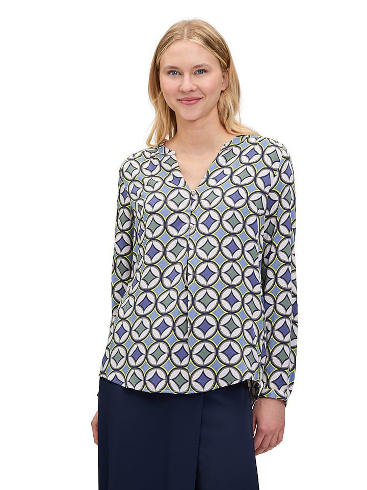 CARTOON Bluse in Blau/ Grün - 42