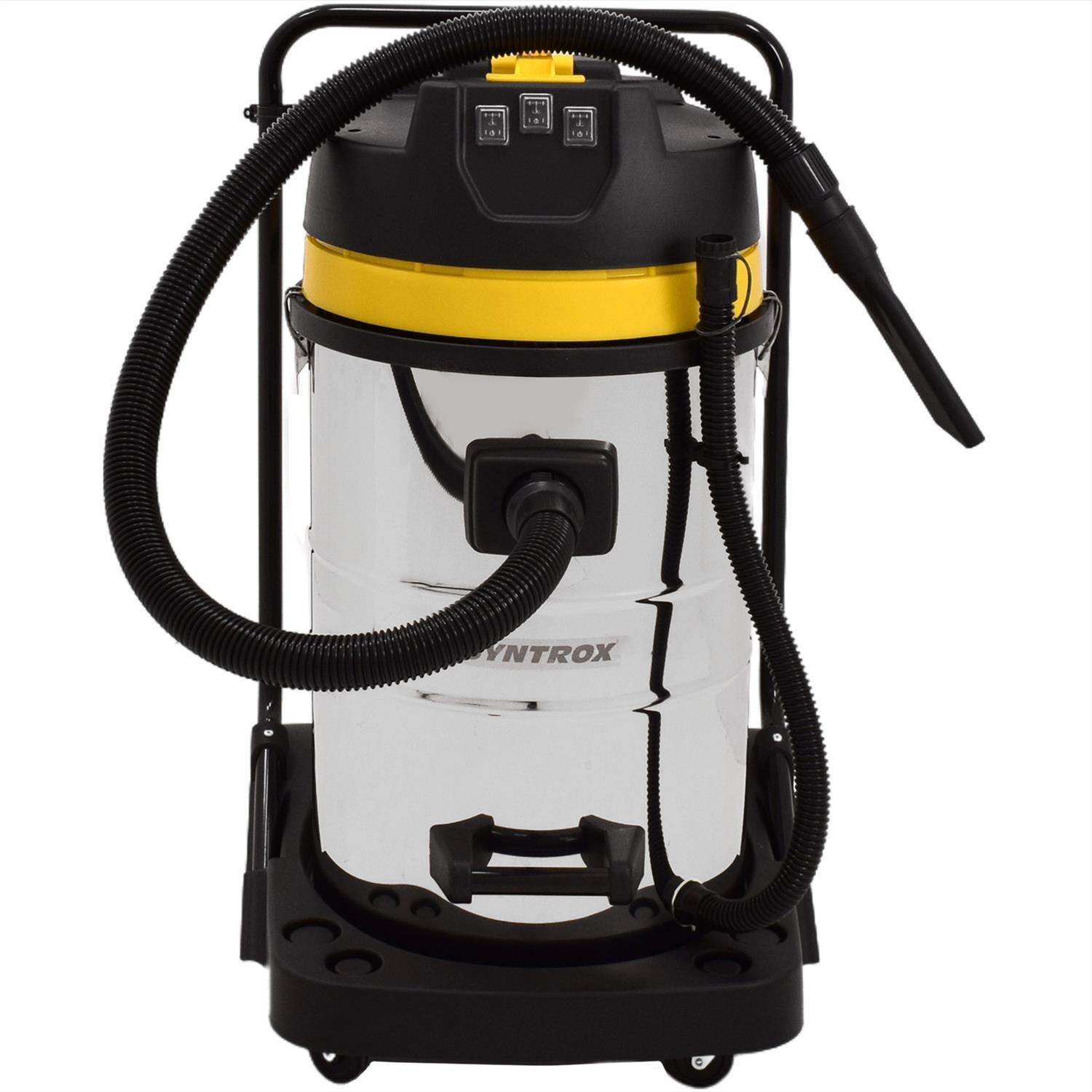 Syntrox Samaka Nass- und Trockensauger, 80 Liter, 3 Saugturbinen