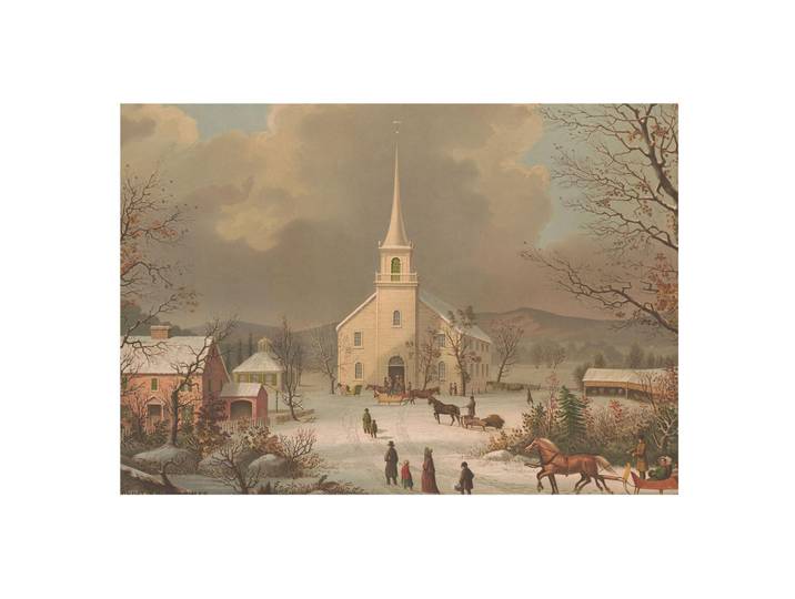 Wallfluent Fototapete 208x146 cm - Winterlandschaft, Braun, 208x146 cm, Tapeten & Wandverkleidungen, Fototapeten
